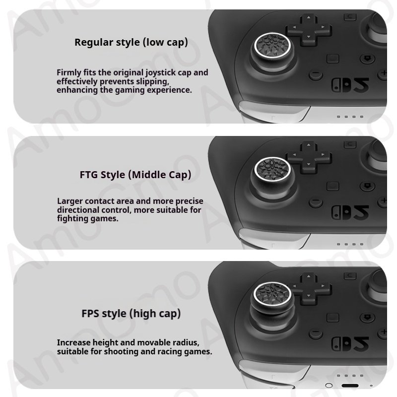 "Low,Medium,High" Joystick Caps(Four textures) for Switch 2 Pro - 图片 2