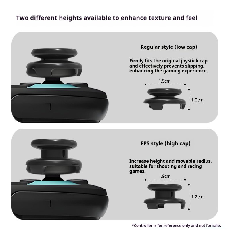 "Low, high" Thumb Grip Caps for Switch 2 - Image 3